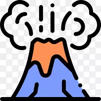 图形剪贴画电脑图标插图火山-火山