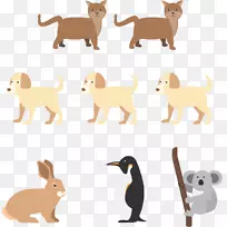 排列猫犬繁殖数学小狗-猫