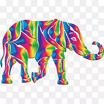剪贴画非洲象抽象艺术形象-大象
