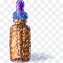 水瓶玻璃瓶滴管图