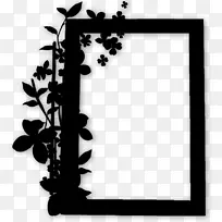 相框剪影花卉字体图像