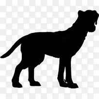 达克斯犬培育的剪影拳击手形象
