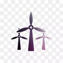 图形，可再生能源，风车，风力发电