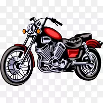 摩托车图形剪辑艺术运动自行车插图-摩托车