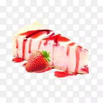 芝士蛋糕，巴伐利亚奶油，甜点，奶昔，草莓-草莓