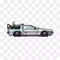 DMC DeLorean汽车公司Emmett Brown DeLorean时光机剪辑艺术车