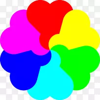 剪贴画开放部分彩色彩虹图像光谱学符号