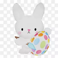 家庭兔子复活节兔子毛绒玩具和可爱的玩具