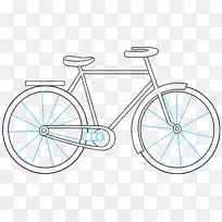 自行车画摩托车如何画形象-自行车