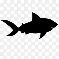 鲨鱼剪贴画动物剪影海洋