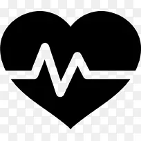 计算机图标心电图脉搏心率图形心脏