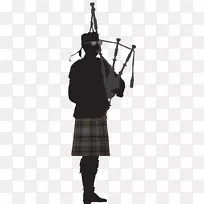 苏格兰风笛图形免费摄影.剪影