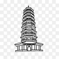 艾菲尔铁塔建筑标志松江广场塔