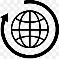 地球世界图形png图片计算机图标.弧形按钮