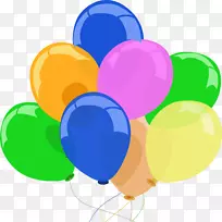 剪贴画生日气球图形派对-生日