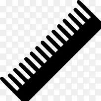梳子可伸缩图形美容院计算机图标.头发