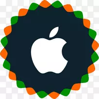 苹果应用商店移动应用程序标识-辅助卡通