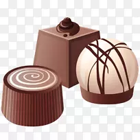巧克力松露白巧克力脯巧克力棒纸杯蛋糕-糖果