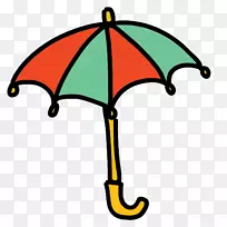 伞画卡通形象剪贴画雨伞