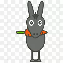 国内兔复活节兔子插图-Esel丝带