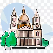 圣。罗勒大教堂圣。保罗大教堂剪贴画图形.大教堂