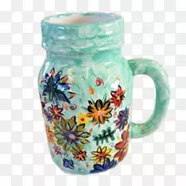 陶瓷花瓶水彩画