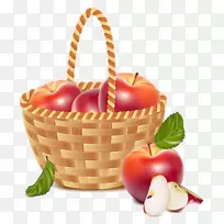一篮子苹果图形剪辑艺术食品礼品篮免费苹果