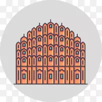 Hawa Mahal JAl Mahal Jantar Mantar-斋浦尔市宫殿，斋浦尔泰姬陵-泰姬陵
