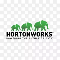 徽标Hortonworks apache Hadoop数据字体-迷航图形