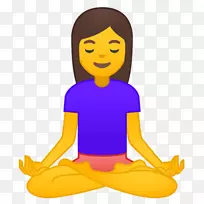 Emojipedia莲花姿势冥想表情符号-表情符号