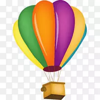 剪贴画老式热气球飞行气球-琵琶剪影