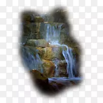 png图片剪辑艺术图像绘画gif-瀑布自然
