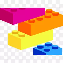 乐高微型图形共享软件宝箱：剪贴画收藏玩具块-砖块透明和半透明。
