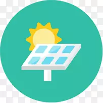 太阳能可再生能源太阳能电池板.光伏图标