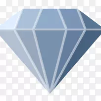 剪贴画图形png图片开放部分蓝色钻石-钻石
