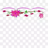 花卉图案叶字体粉红色m