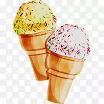 冰淇淋圆锥形产品橙色S.A。