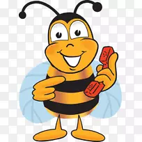 西方蜜蜂剪贴画大黄蜂插画-呃生意