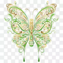 梅恩迪设计：传统的指甲花身体艺术，纹身，剪贴画，蝴蝶