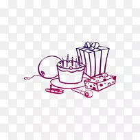 生日彩绘儿童派对蛋糕