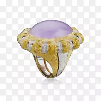 紫水晶戒指银首饰紫色