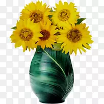普通向日葵花卉设计花瓶花束