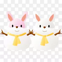 复活节兔子食品卡通