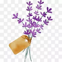 嫩枝花茎剪贴画紫色