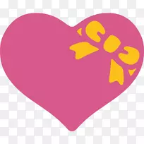 Emojipedia心脏夹艺术表情符号