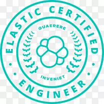 认证品牌ElasticSearch标志剪辑艺术-艾丽格徽章