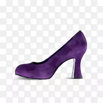 鞋面绒面鞋跟紫色产品设计