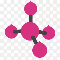 分子中的原子化学剪贴画分子模型-原子设计元素