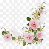 花园玫瑰切花花卉设计剪贴画