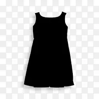 小黑连衣裙肩无袖衬衫